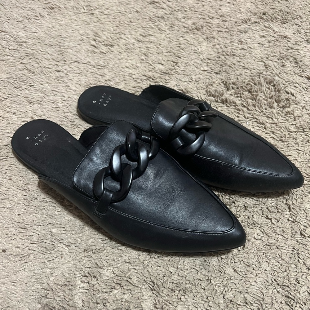 A New Day Black Mule Shoes